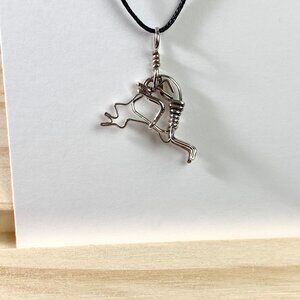 ⭐️Silver-tone Wire Kokopelli Pendant/Charm
